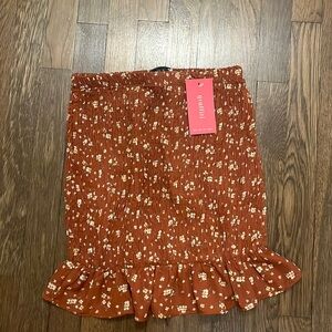 Smocked Floral Skirt